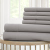 Forli 6 Piece Microfiber King Sheet Set with Nano Technology The Urban Port, Gray By Casagear Home