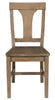 Reclaimed Wood Dining Chair with Fiddle Back Set of 2 Distressed Gray - BM203607 BM203607