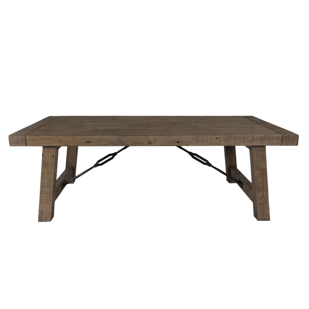 Handcrafted Reclaimed Wood Coffee Table with Grains Weathered Gray - BM203609 BM203609