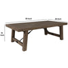 Handcrafted Reclaimed Wood Coffee Table with Grains Weathered Gray - BM203609 BM203609