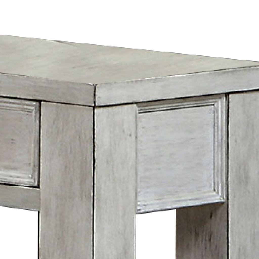 Transitional Wooden Console Table with 4 Drawers and Open Shelf White - BM203959 By Casagear Home BM203959