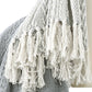 Latina Cotton Throw with Decorative Fringe Set of 2 Gray By Casagear Home BM204217