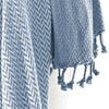 Montgeron Herringbone Throw Set of 2 Blue and White By Casagear Home BM204251