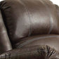 Leather Upholstered Metal Rocker Reclining Chair Brown - BM204345 By Casagear Home BM204345