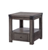 Wooden End Table with Open Bottom Shelf and One Drawer, Gray - BM204478 By Casagear Home