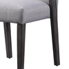 Wood and fabric Upholstered Dining Chairs Set of 2 Gray and Black - BM204541 By Casagear Home BM204541