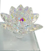 Glass Made Lotus Statuette Bookend Pair of 2 Clear - BM205105 By Casagear Home BM205105