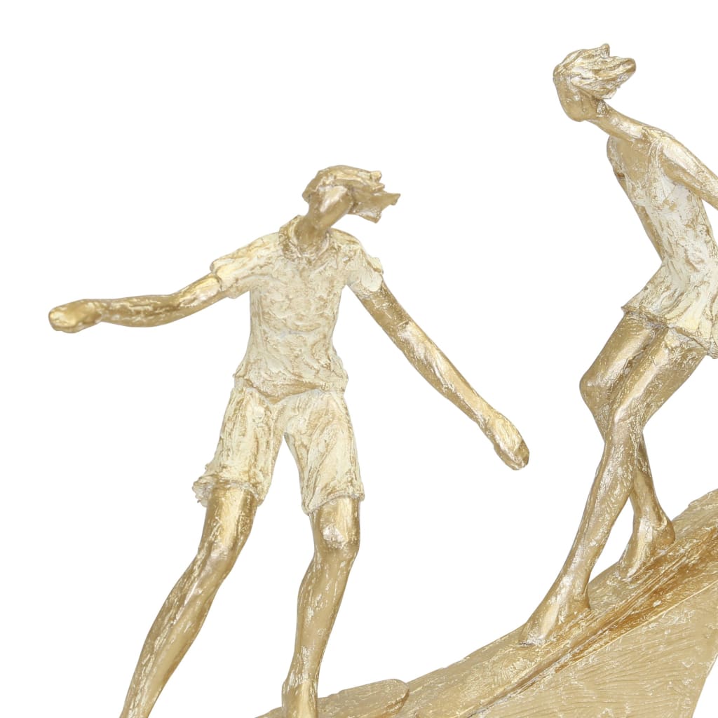 Miniature Polyresin Surfing Couple Statuetted Gold - BM205213 By Casagear Home BM205213