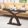 Sofa Table with X-Cross Base Support and Open Bottom Shelf, Brown - BM205365 By Casagear Home