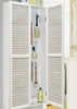 3 Panel Foldable Wooden Shutter Screen with Straight Legs White - BM205398 By Casagear Home BM205398