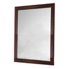 Transitional Style Mirror with Raised Wooden Frame, Brown and Silver - BM205580 By Casagear Home