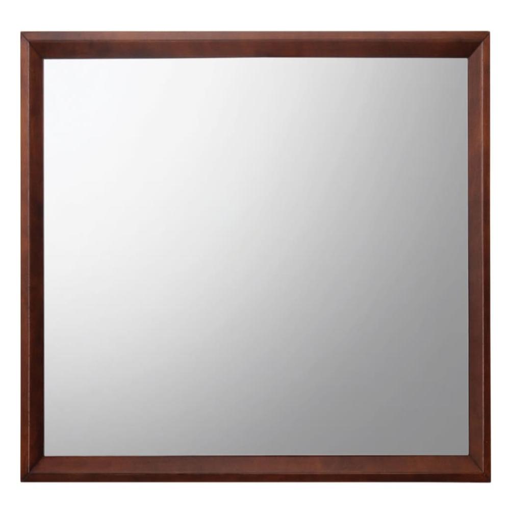 Rectangular Shape Wooden Frame with Mirror Encasing, Brown and Silver - BM205628 By Casagear Home