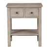 Transitional Nightstand with Two Drawers and Bottom Shelf Gray - BM205695 By Casagear Home BM205695