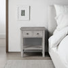 Transitional Nightstand with Two Drawers and Bottom Shelf, Gray - BM205695 By Casagear Home