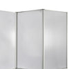 Accordion Style Plastic Inserts 3 Panel Room Divider with Casters Gray - BM205794 By Casagear Home BM205794