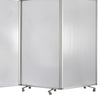 Accordion Style Plastic Inserts 3 Panel Room Divider with Casters Gray - BM205794 By Casagear Home BM205794