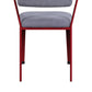 Fabric Upholstered Metal Base Chair with Flared Armrest Red and Gray - BM207446 By Casagear Home BM207446