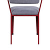 Fabric Upholstered Metal Base Chair with Flared Armrest Red and Gray - BM207446 By Casagear Home BM207446