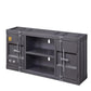 Industrial Container Style TV Stand with Two Open Shelves, Gray - BM207477 By Casagear Home