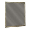 36" Square Bedroom Mirror with Wood Frame, Gray By Casagear Home