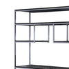 72 7-Shelf Geometric Pattern Bookshelf Silver and Gray By Casagear Home BM209606