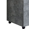 3-Drawer Wooden File Cabinet with Casters Gray By Casagear Home BM209627