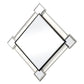 45" Diamond Shaped Accent Wall Mirror, Silver By Casagear Home