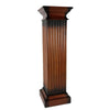 48" Transitional Molded Wooden Frame Pedestal Stand, Brown By Casagear Home