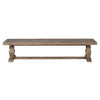 Rectangular Reclaimed Wood Bench with Trestle Base Weathered Brown By Casagear Home BM210353