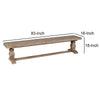 Rectangular Reclaimed Wood Bench with Trestle Base Weathered Brown By Casagear Home BM210353