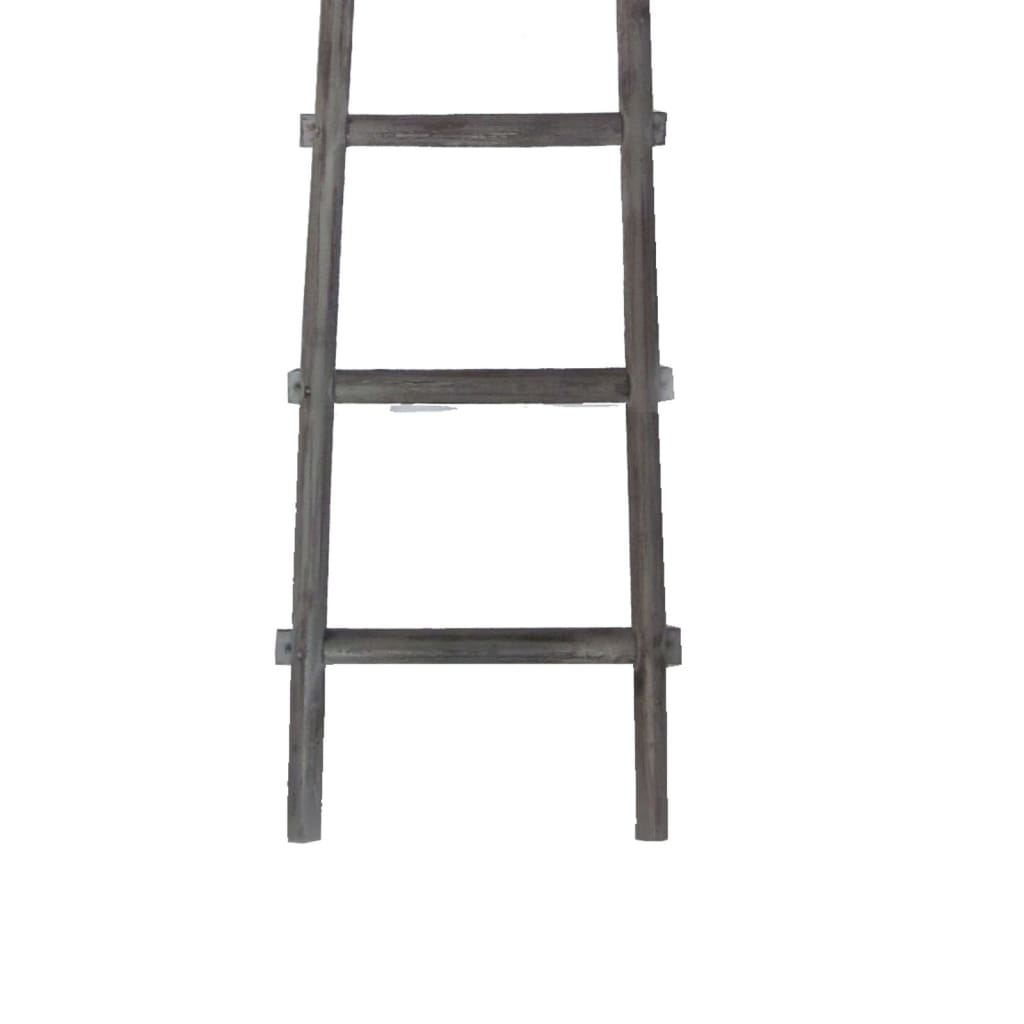 59 5-Step Wooden Decorative Ladder Gray By Casagear Home BM210390