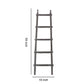 59 5-Step Wooden Decorative Ladder Gray By Casagear Home BM210390