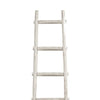 72 6-Step Wooden Decorative Ladder White By Casagear Home BM210394