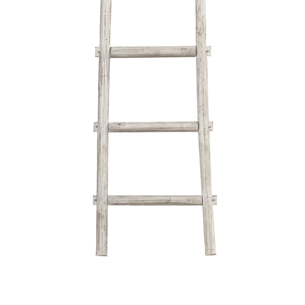 72 6-Step Wooden Decorative Ladder White By Casagear Home BM210394