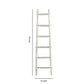 72 6-Step Wooden Decorative Ladder White By Casagear Home BM210394