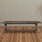 66 Inch Plank Top Wooden Bench with Pedestal Base, Brown By Casagear Home