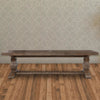 66 Inch Plank Top Wooden Bench with Pedestal Base, Brown By Casagear Home