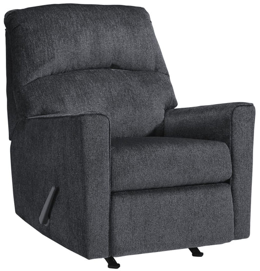 Split Back Upholstered Rocker Recliner, Charcoal Gray By Casagear Home