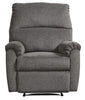 Upholstered Recliner with Pillow Top Armrests, Gray By Casagear Home