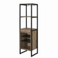 69" 3 Shelf Wood And Metal Wine Rack, Brown And Black By Casagear Home