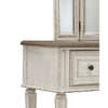 3 Drawer Vanity Set with Trifold Mirror White and Brown By Casagear Home BM213248