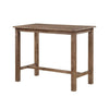 Rectangular Wooden Frame Pub Table with Trestle Base Oak Brown By The Urban Port BM214020