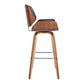 30 Leatherette Bar Height Swivel Barstool Black & Brown By Casagear Home BM214498