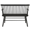 48 Spindle Back Bench with Splayed Legs Black By Casagear Home BM215322