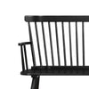 48 Spindle Back Bench with Splayed Legs Black By Casagear Home BM215322