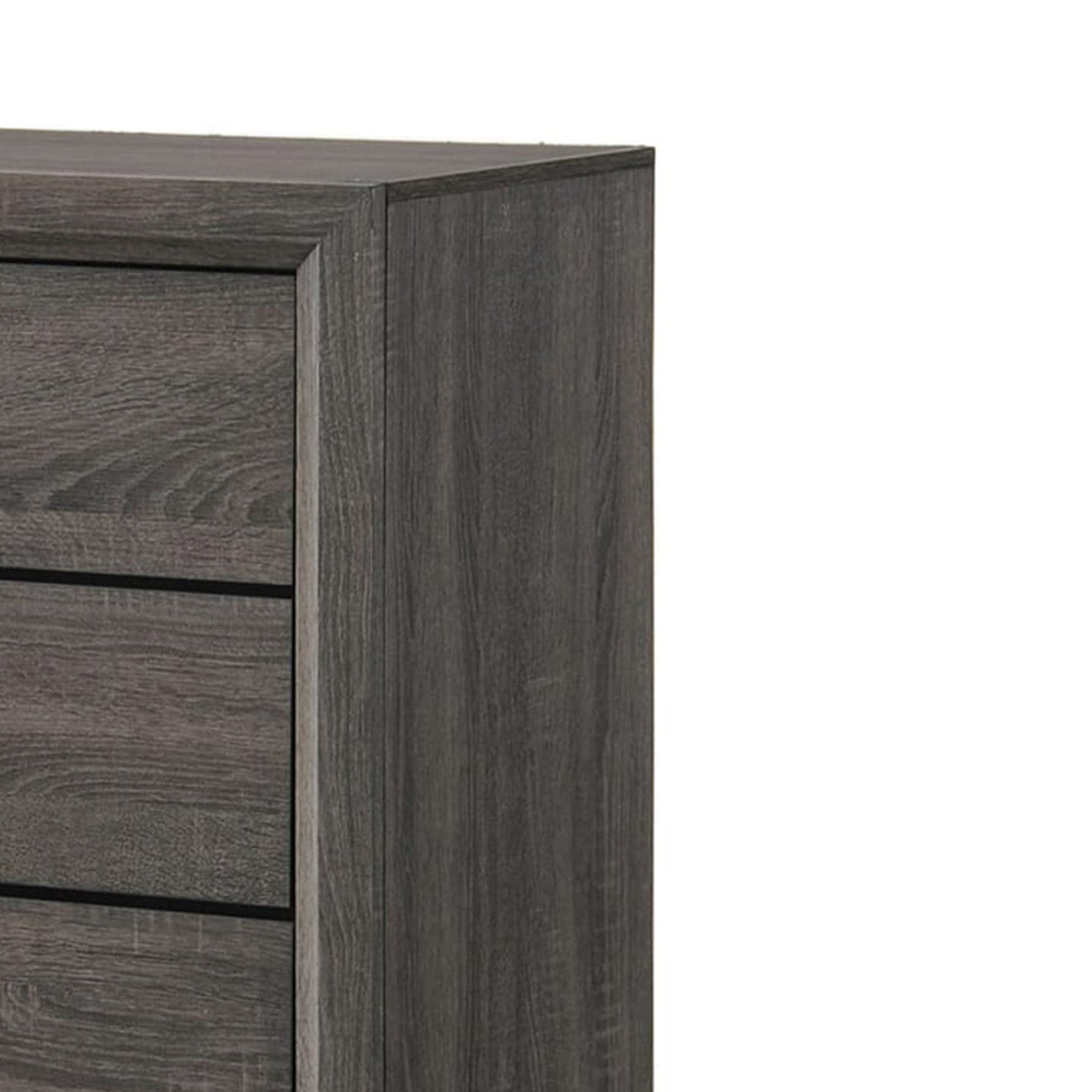 50 5-Drawer Chest with Chamfered Feet Gray BM215483