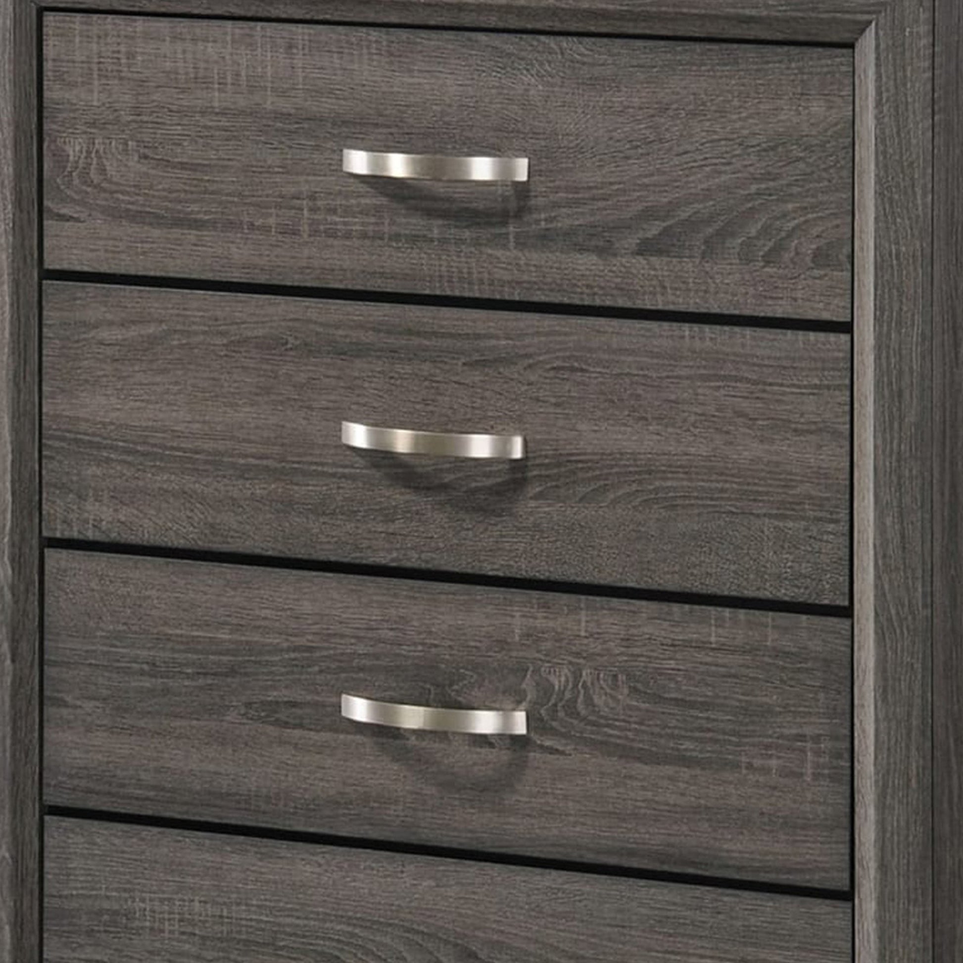 50 5-Drawer Chest with Chamfered Feet Gray BM215483