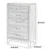 50 5-Drawer Chest with Chamfered Feet Gray BM215483