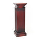 Square Shaped Column Pedestal with Reeded Design, Brown By Casagear Home