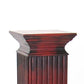 Square Shaped Column Pedestal with Reeded Design Brown By Casagear Home BM215617